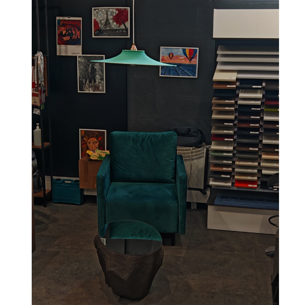 Подвесной вязаный зеленый светильник «Токио»