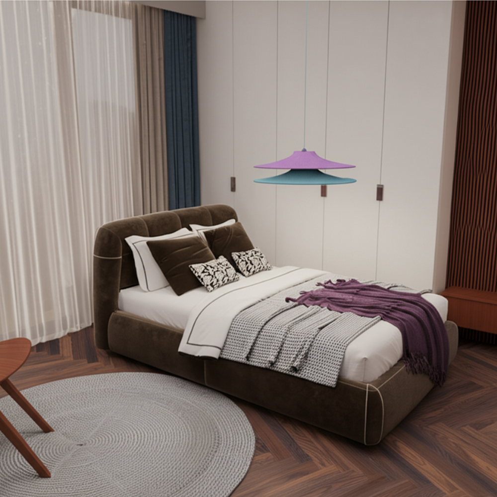 Подвесной вязаный светильник в двухцветном исполнении «Двойной Токио»