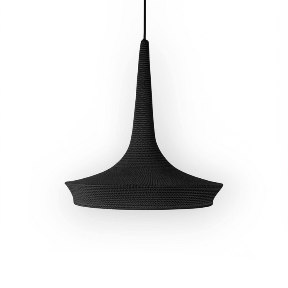 Подвесной вязаный черный светильник «Марокко»