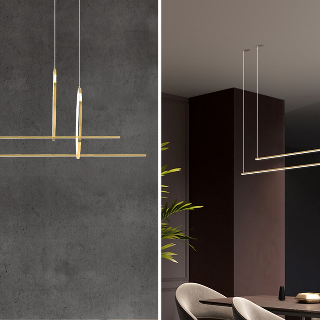 Подвесной Дизайнерский Светильник Ursa Geometric Ring Lamp 2 кольца