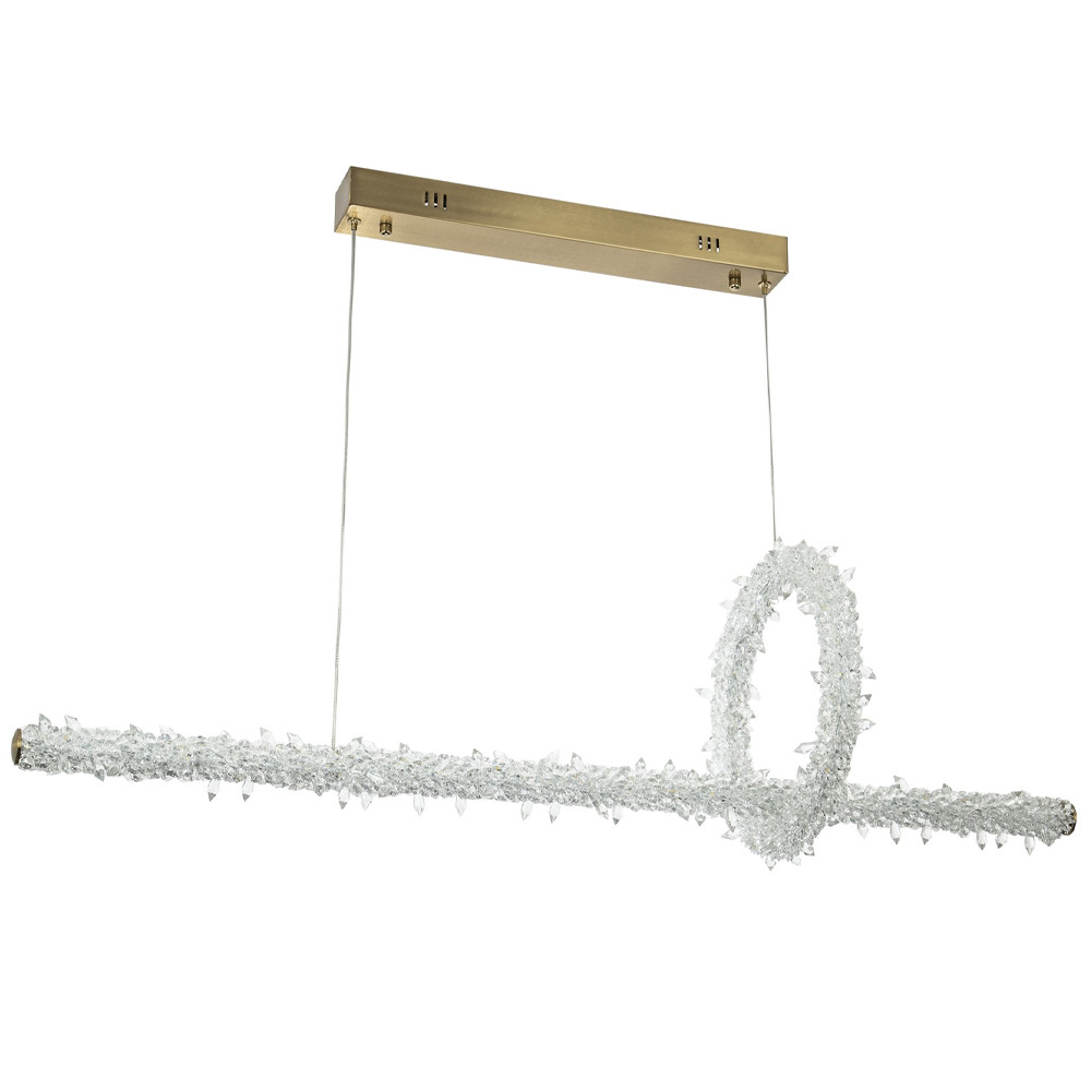 Подвесной линейный светильник Gilbertine Crystals Linear Hanging Lamp