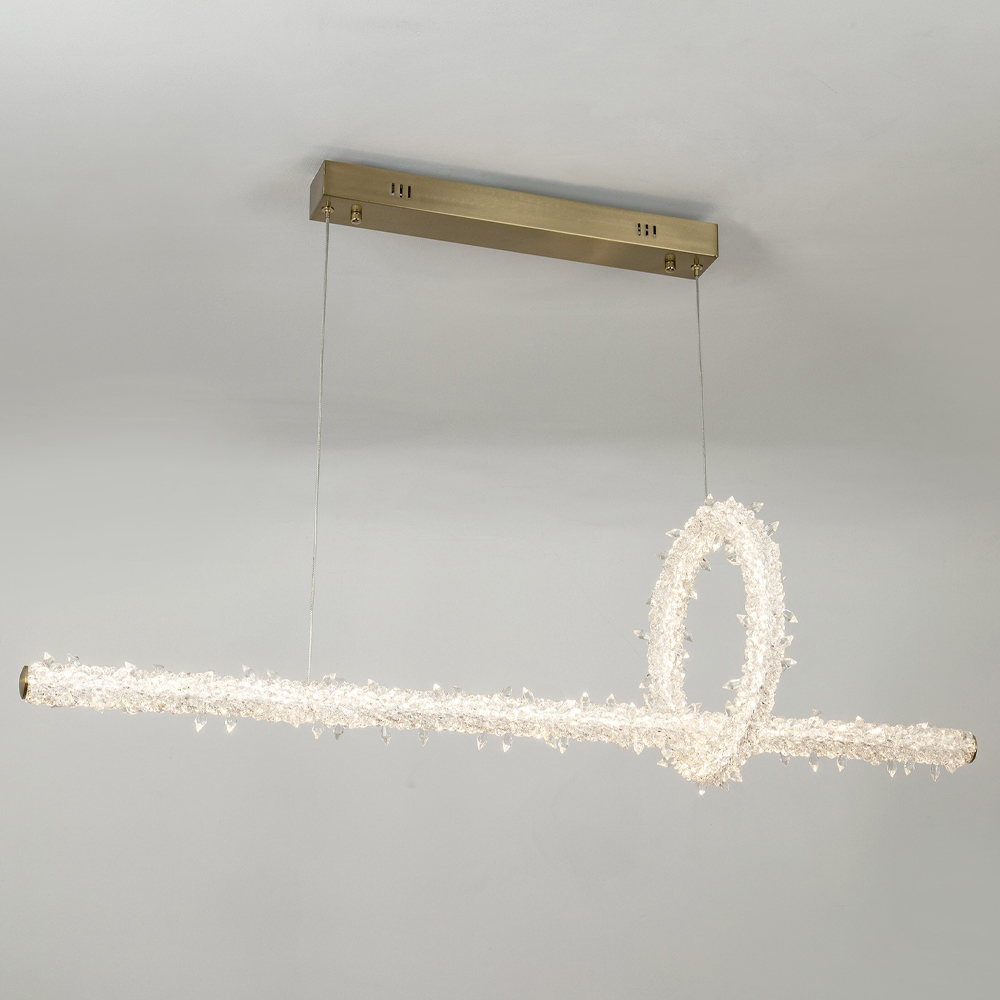 Подвесной линейный светильник Gilbertine Crystals Linear Hanging Lamp