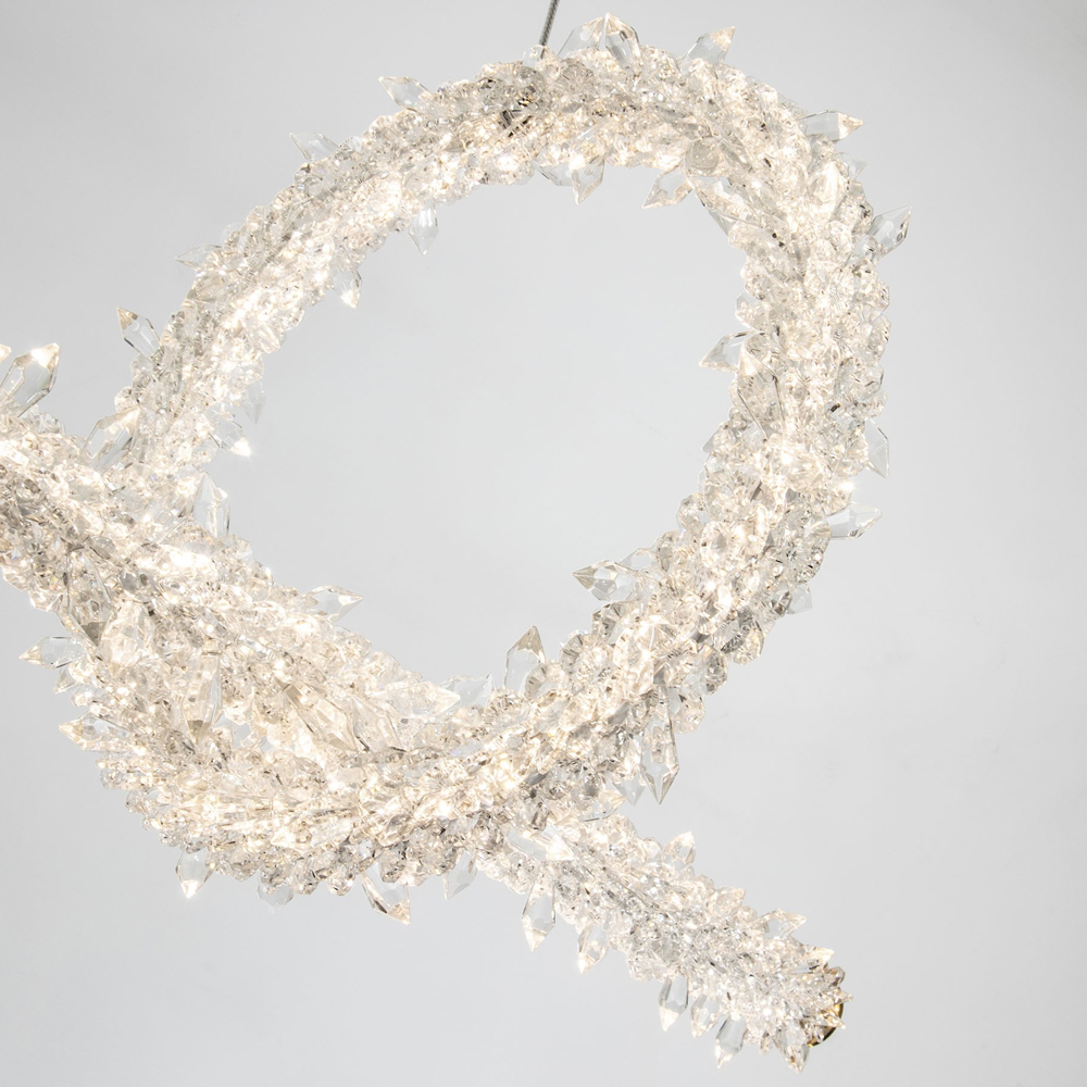 Подвесной линейный светильник Gilbertine Crystals Linear Hanging Lamp