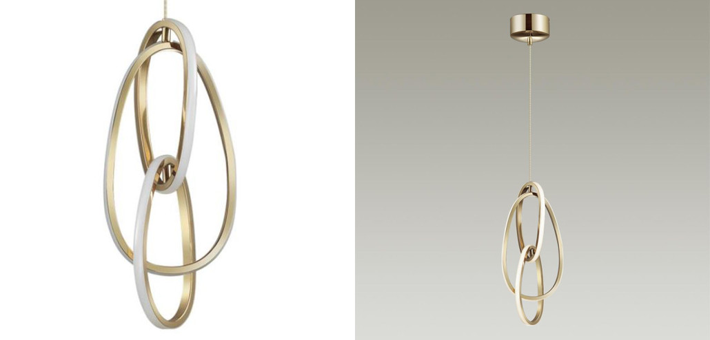 Подвесной светильник 3 Chain Link Gold 42