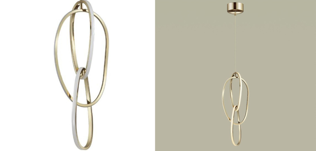 Подвесной светильник 3 Chain Link Gold 61