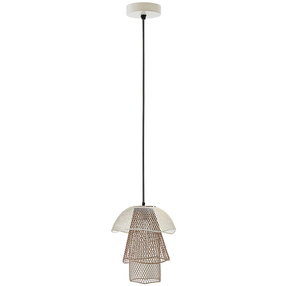 Подвесной светильник Beige Gold Mesh Tube Lampshade Hanging Lamp