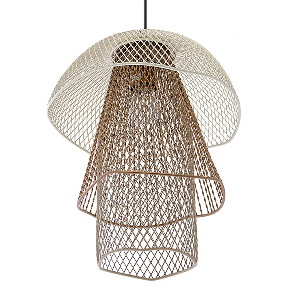 Подвесной светильник Beige Gold Mesh Tube Lampshade Hanging Lamp