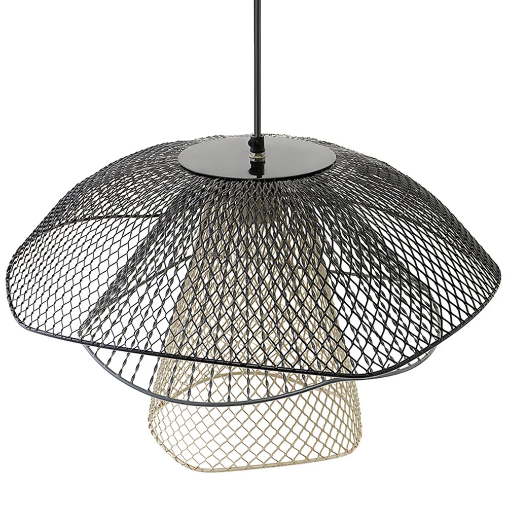 Подвесной светильник Black Grey Mesh Lampshade Hanging Lamp
