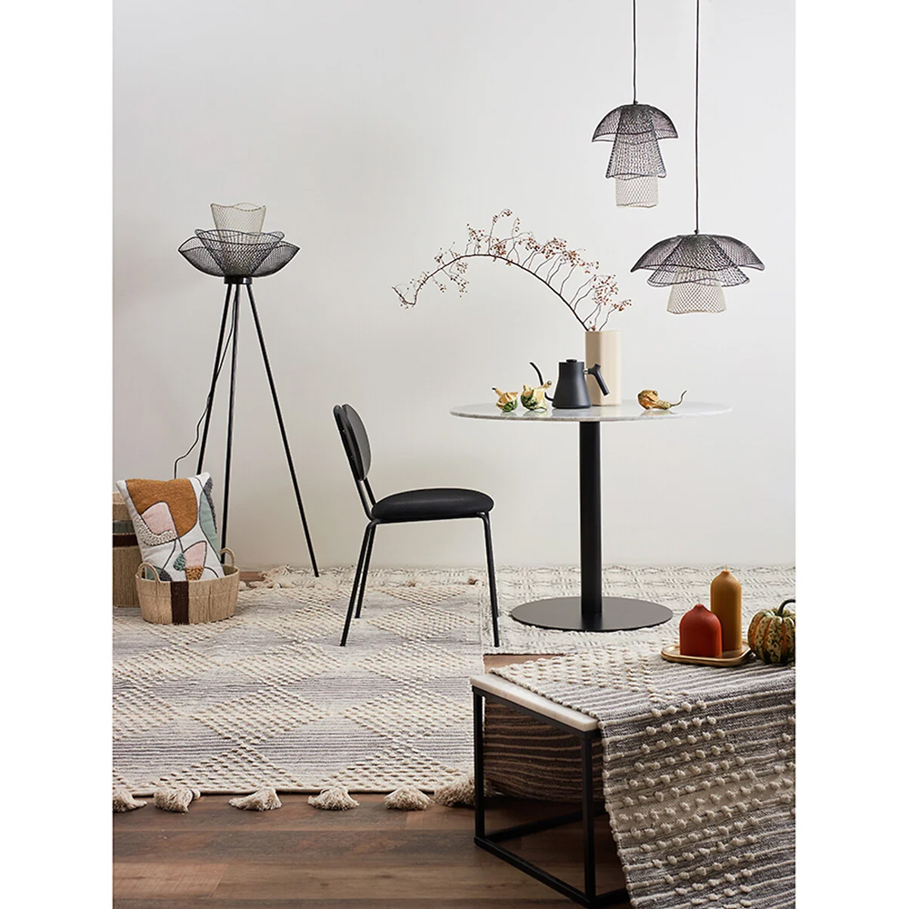 Подвесной светильник Black Grey Mesh Lampshade Hanging Lamp