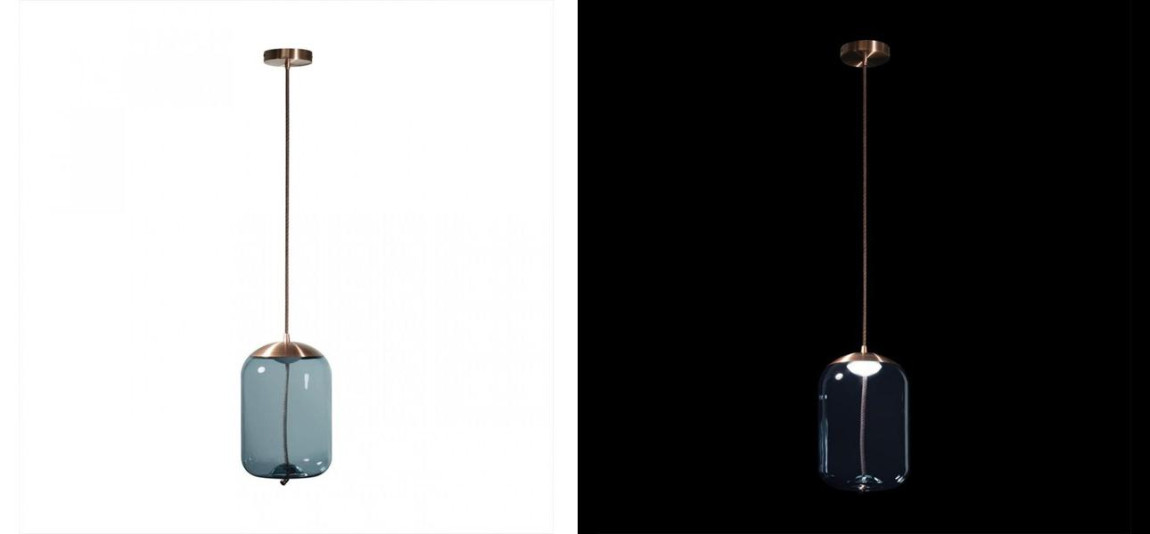 Подвесной светильник Brokis KNOT PC1034 Голубое стекло