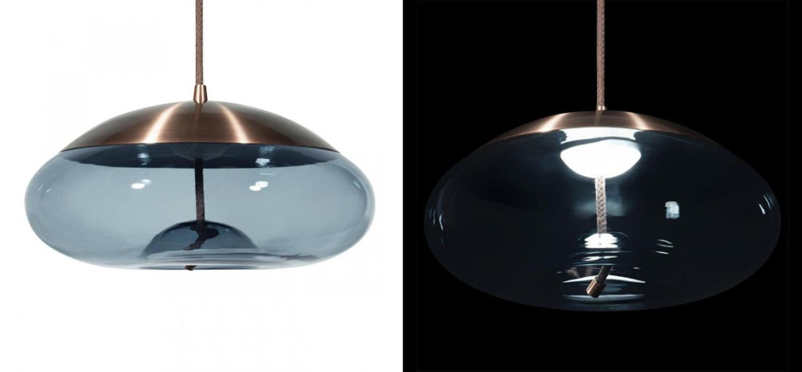 Подвесной светильник Brokis KNOT PC1037 Голубое стекло