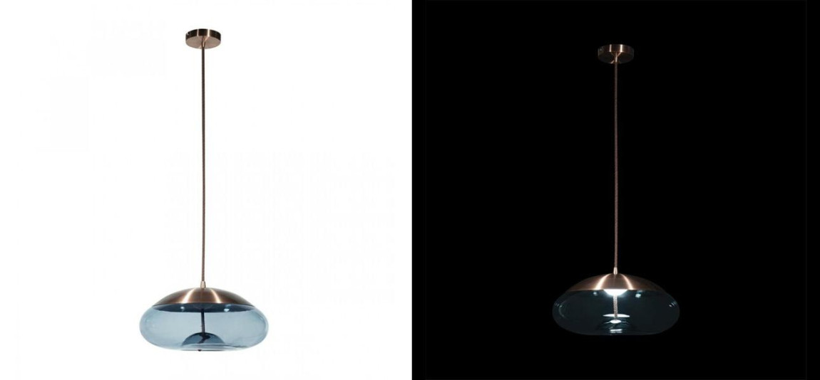 Подвесной светильник Brokis KNOT PC1037 Голубое стекло