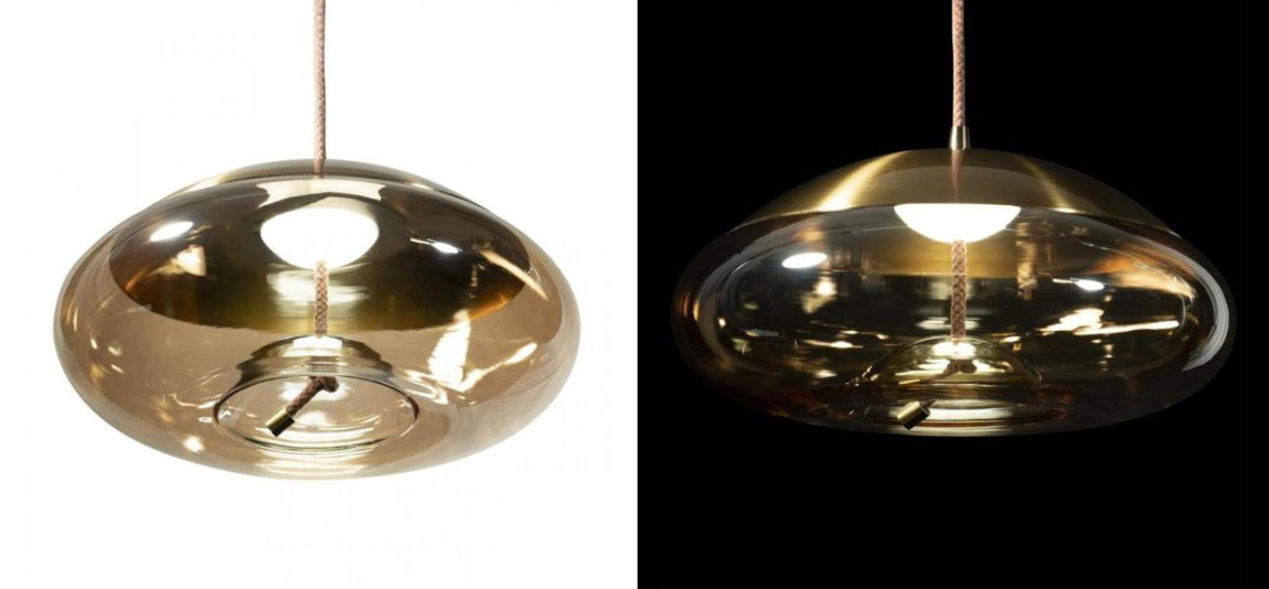 Подвесной светильник Brokis KNOT PC1037 Янтарное стекло