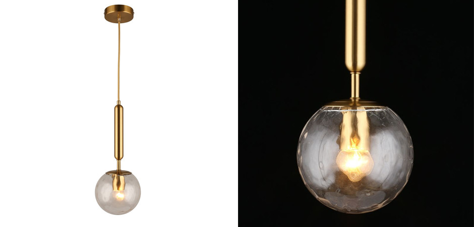 Подвесной светильник Bubble Glass с рельефным стеклом