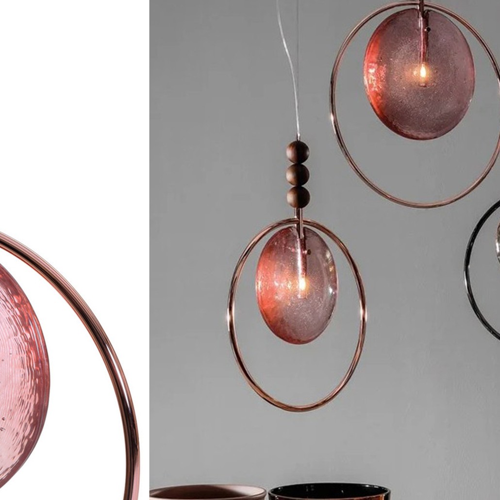 Подвесной светильник c цветным стеклом Tonin Casa Lampada Dreamy