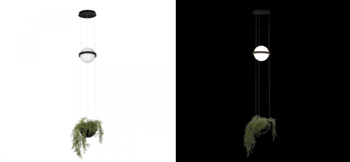 Подвесной светильник c чашей для живых растений Palma by Vibia