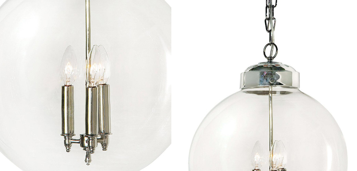 Подвесной светильник Conor Globe Hanging lamp Silver
