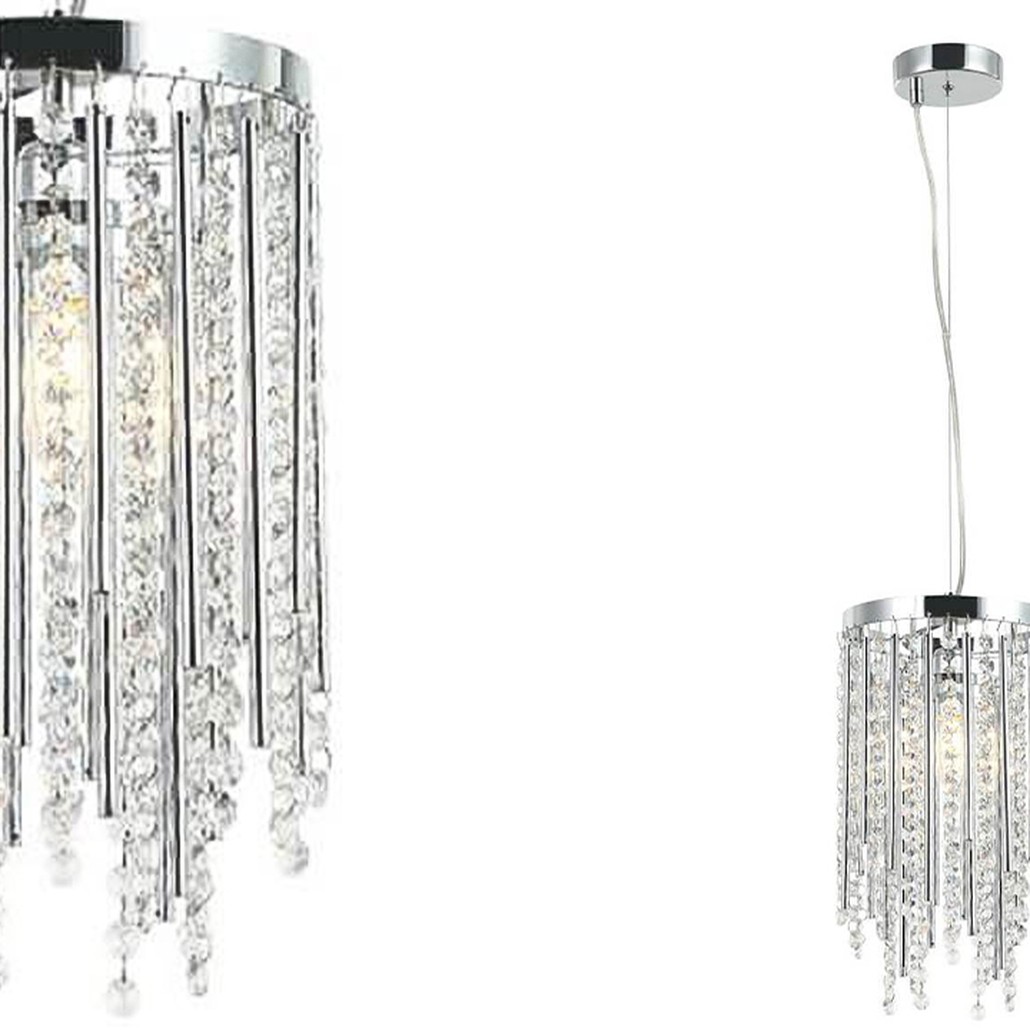 Подвесной светильник Crystal Wind Chimes Chrome Hanging Lamp