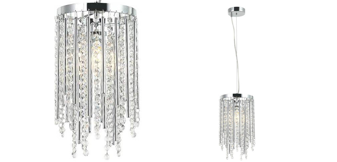 Подвесной светильник Crystal Wind Chimes Chrome Hanging Lamp