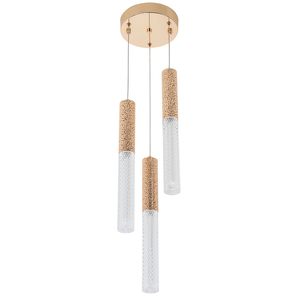 Подвесной светильник Dew Drops Tube Gold Trio Hanging Lamp