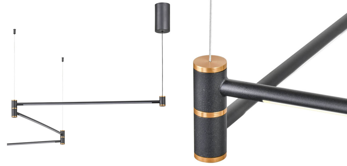 Подвесной светильник Drawing Line Gold Black