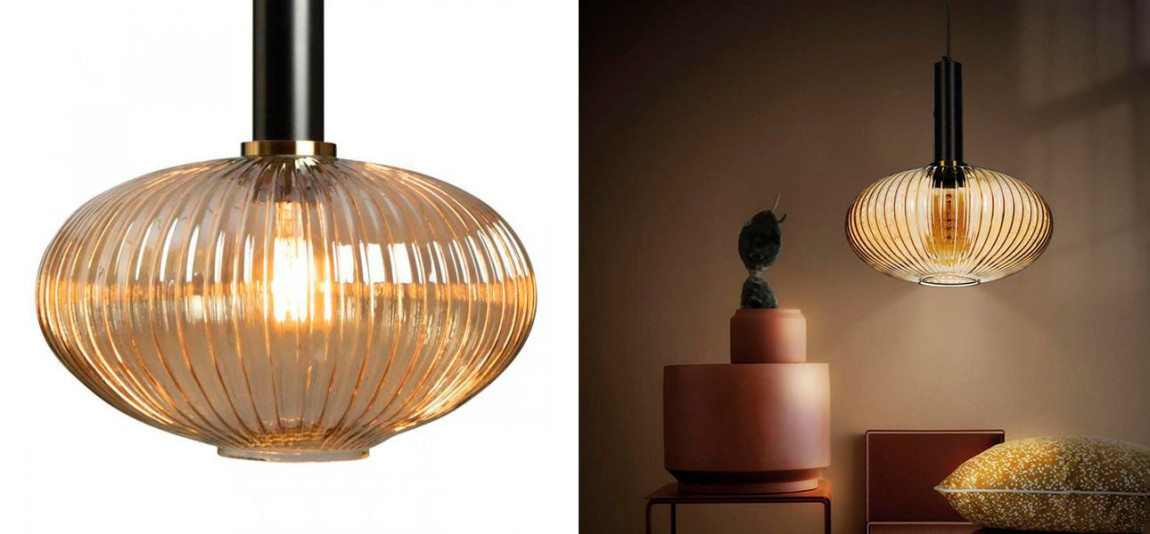 Подвесной светильник Ferm Living chinese lantern Amber Black 33 см