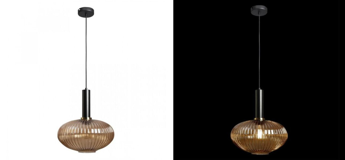 Подвесной светильник Ferm Living chinese lantern Amber Black 33 см