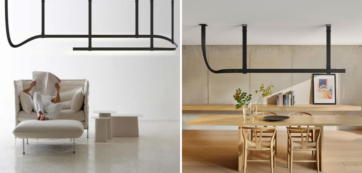 Подвесной светильник Flos Belt pelle naturale Черный цвет