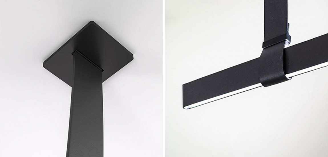 Подвесной светильник Flos Belt pelle naturale Черный цвет