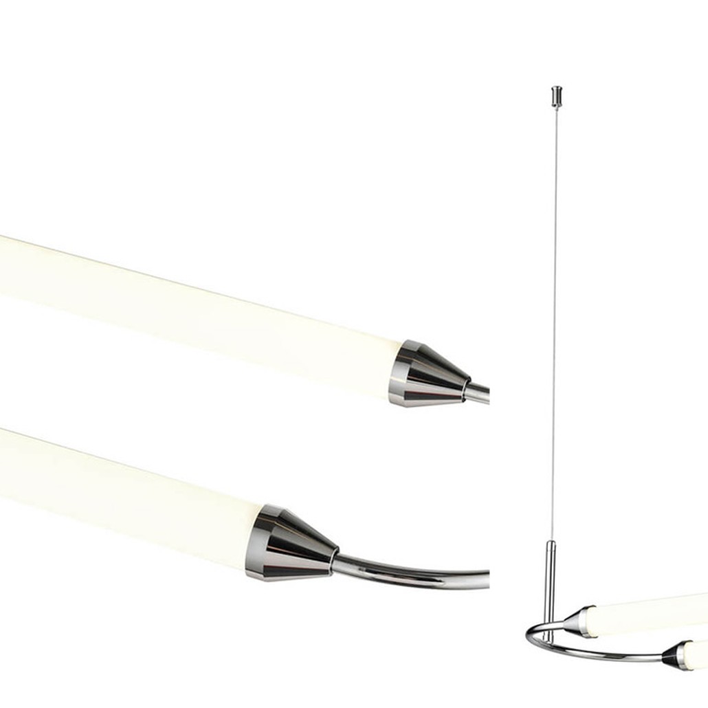 Подвесной светильник Giopato & Coombes CIRQUE Pendant Ellipse Horizontal Chrome