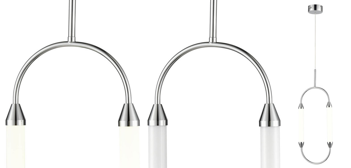 Подвесной светильник Giopato & Coombes CIRQUE Pendant Ellipse Vertical Chrome M