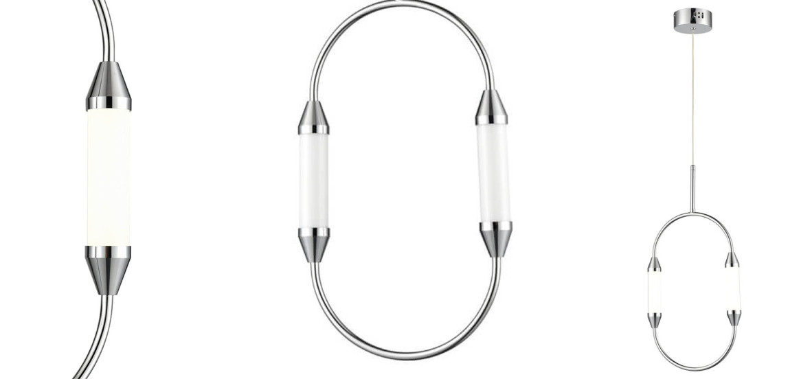 Подвесной светильник Giopato & Coombes CIRQUE Pendant Ellipse Vertical Chrome S