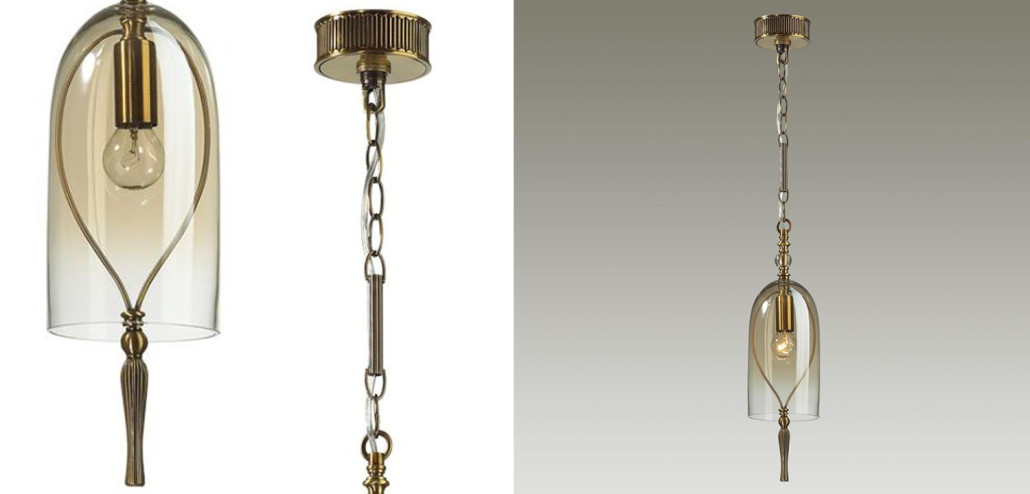 Подвесной светильник Glass Dome Bronze 12
