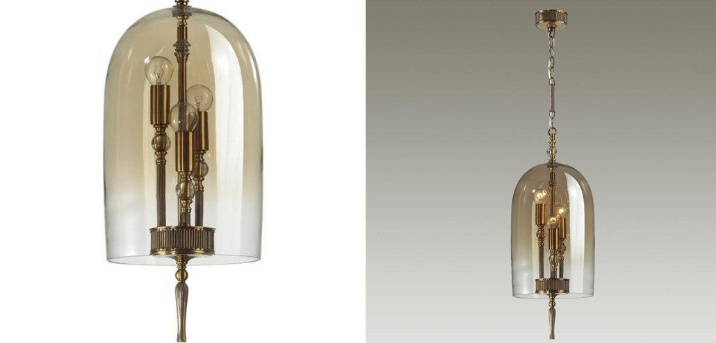 Подвесной светильник Glass Dome Bronze 24