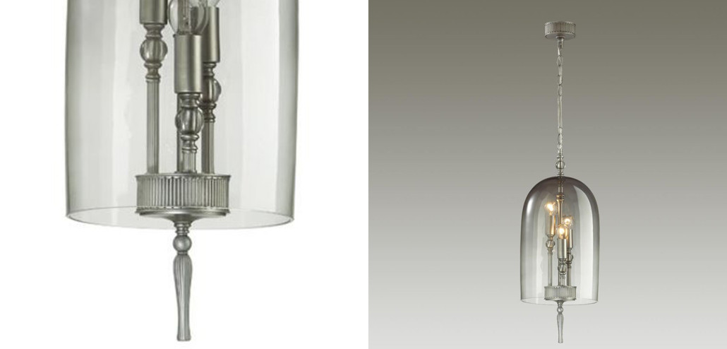 Подвесной светильник Glass Dome Chrome 24