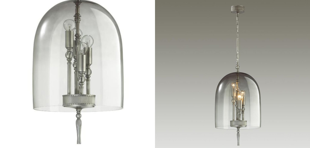 Подвесной светильник Glass Dome Chrome 32