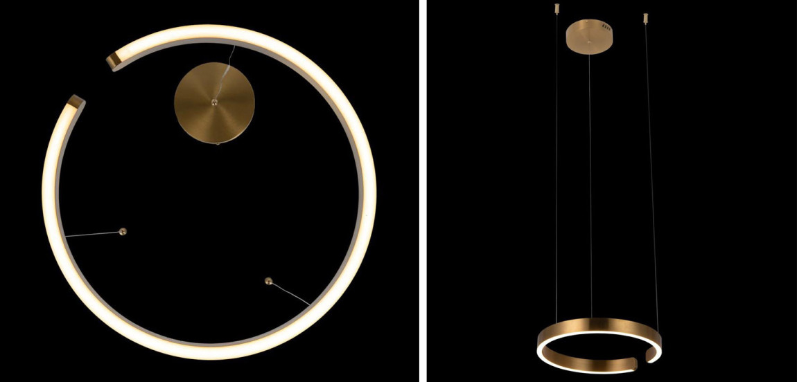 Подвесной светильник Half Ring brass 40