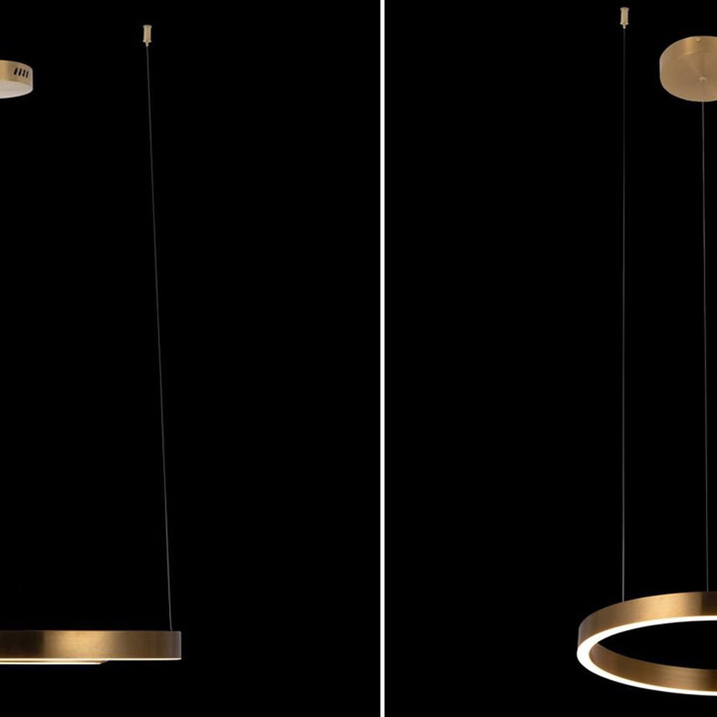 Подвесной светильник Half Ring brass 60