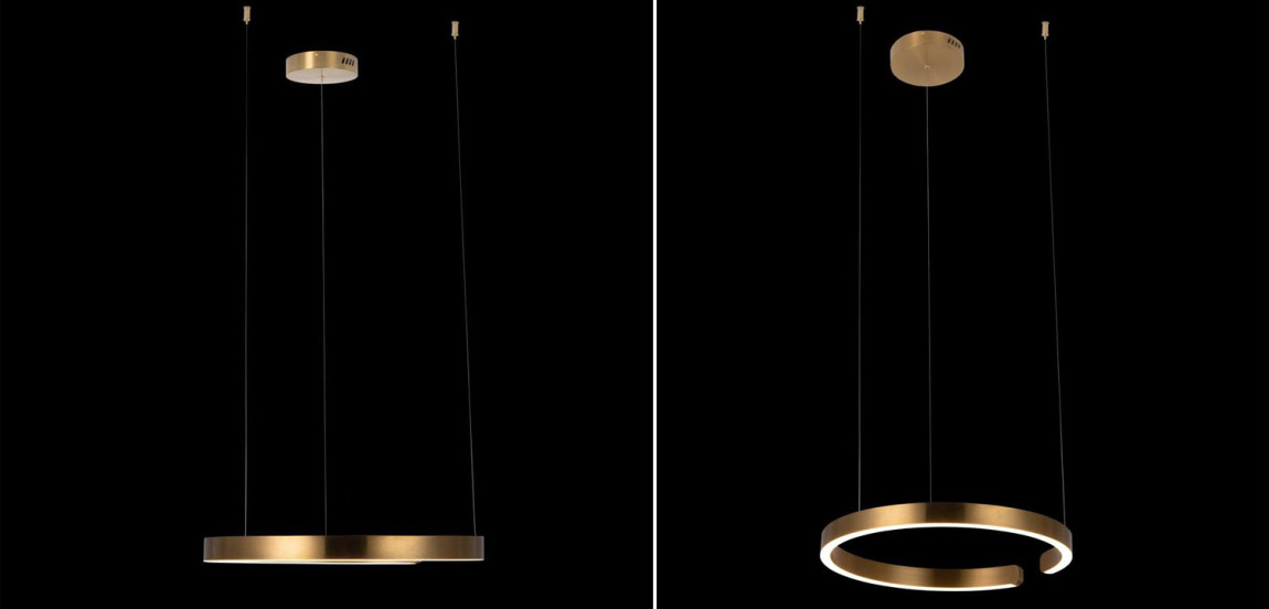 Подвесной светильник Half Ring brass 60