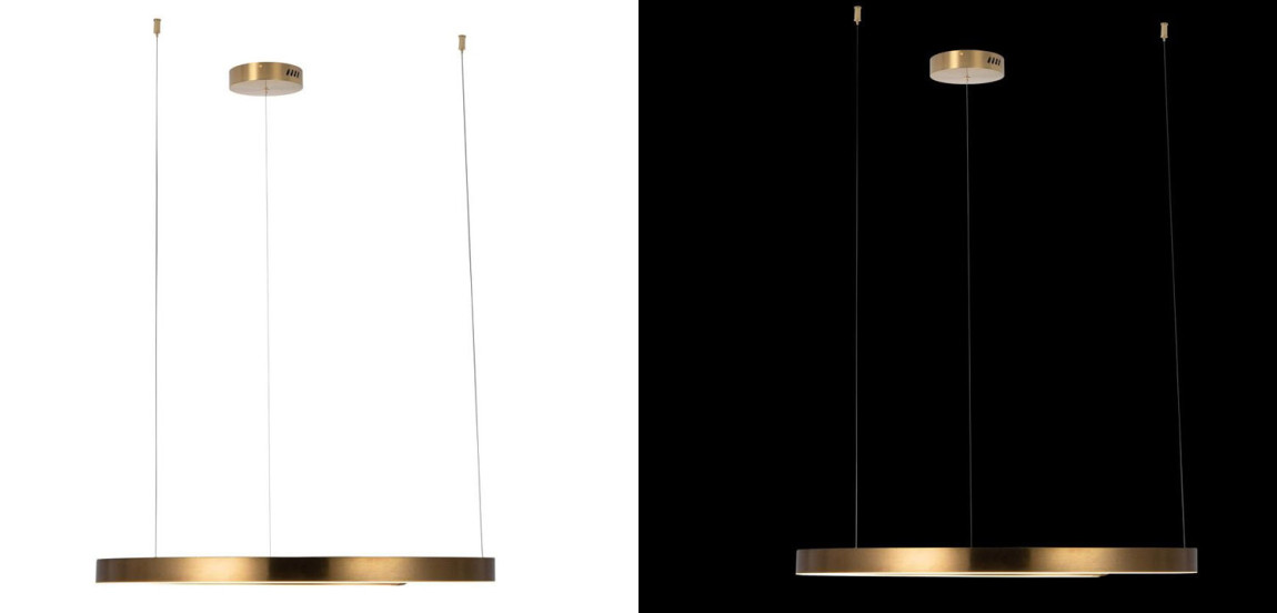 Подвесной светильник Half Ring brass 80