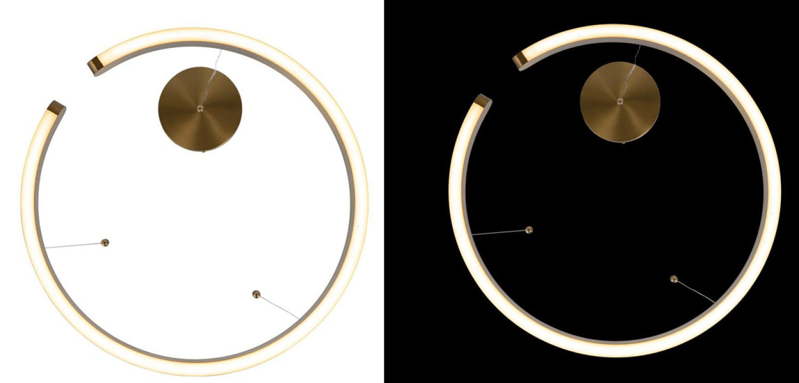 Подвесной светильник Half Ring brass 80