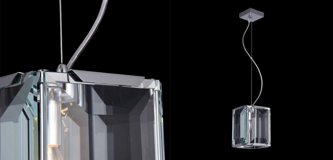 Подвесной светильник Harlow Crystal Square chrome