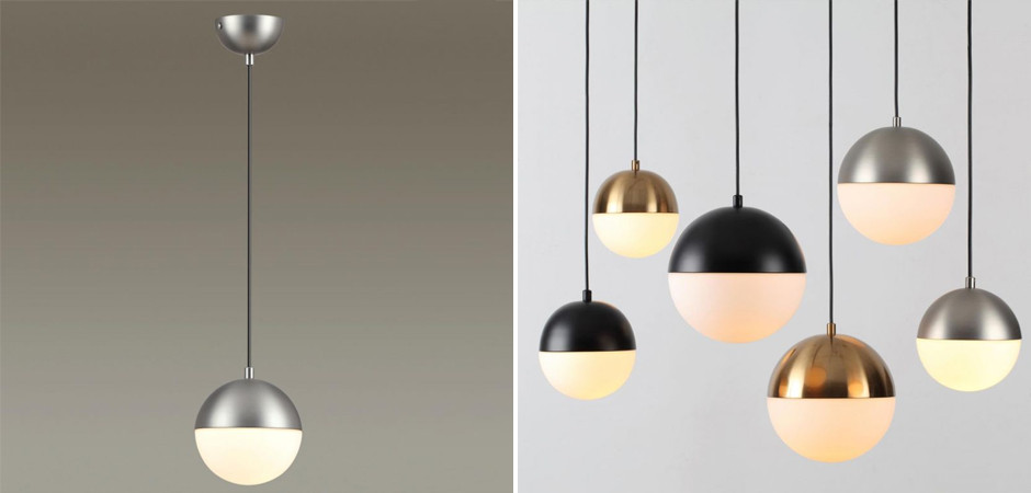 Подвесной светильник Hemisphere Reduced Никель диаметр 15 см