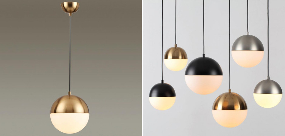 Подвесной светильник Hemisphere Бронзовый диаметр 20 см