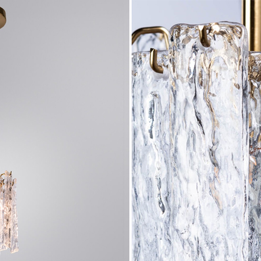 Подвесной светильник Iceberg Glass с Рельефным стеклом