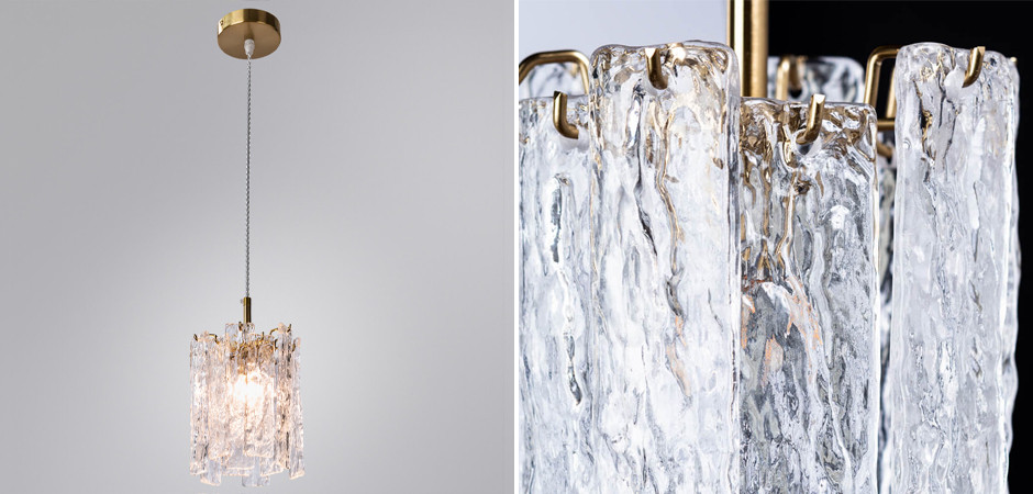 Подвесной светильник Iceberg Glass с Рельефным стеклом