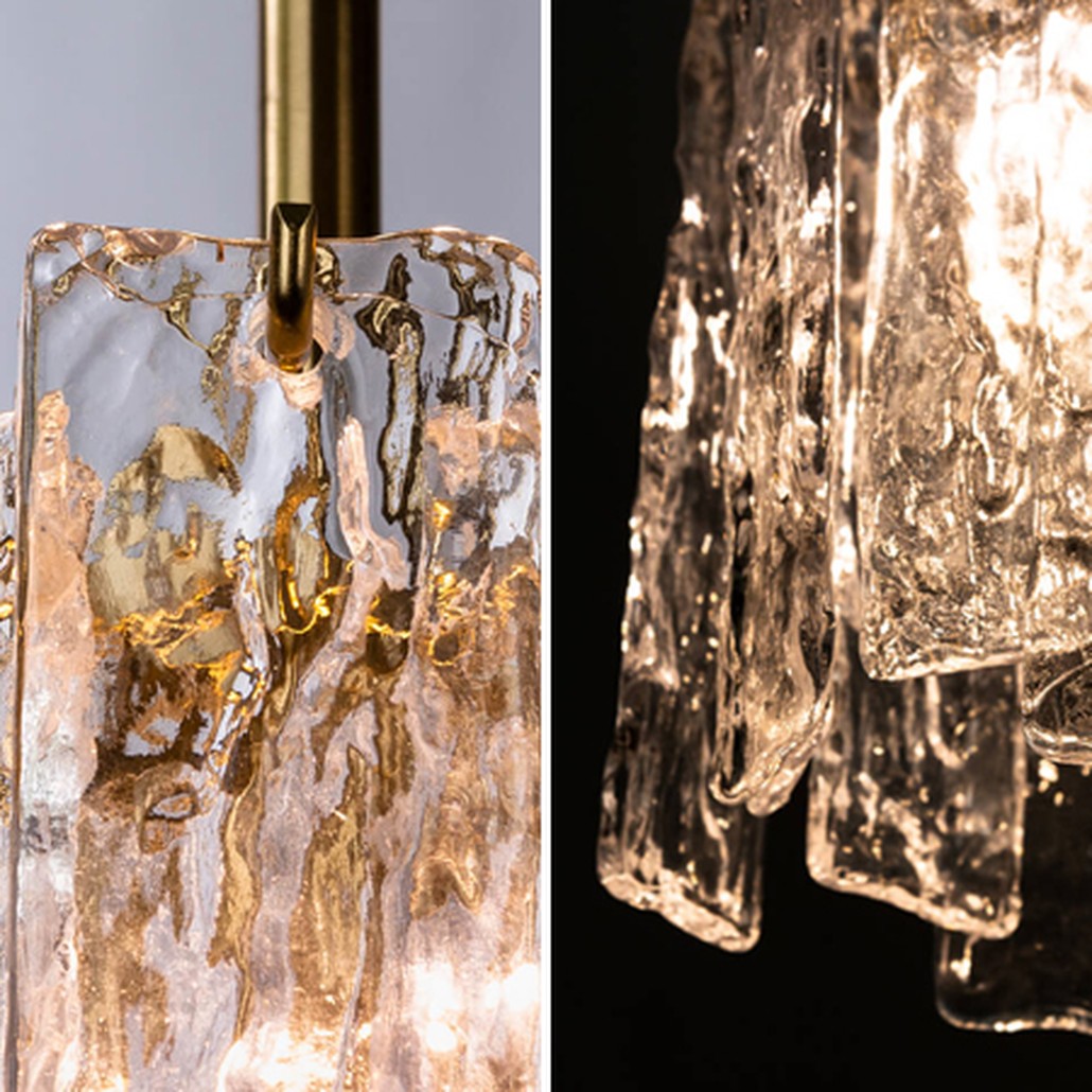 Подвесной светильник Iceberg Glass с Рельефным стеклом