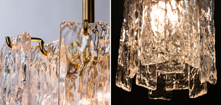 Подвесной светильник Iceberg Glass с Рельефным стеклом