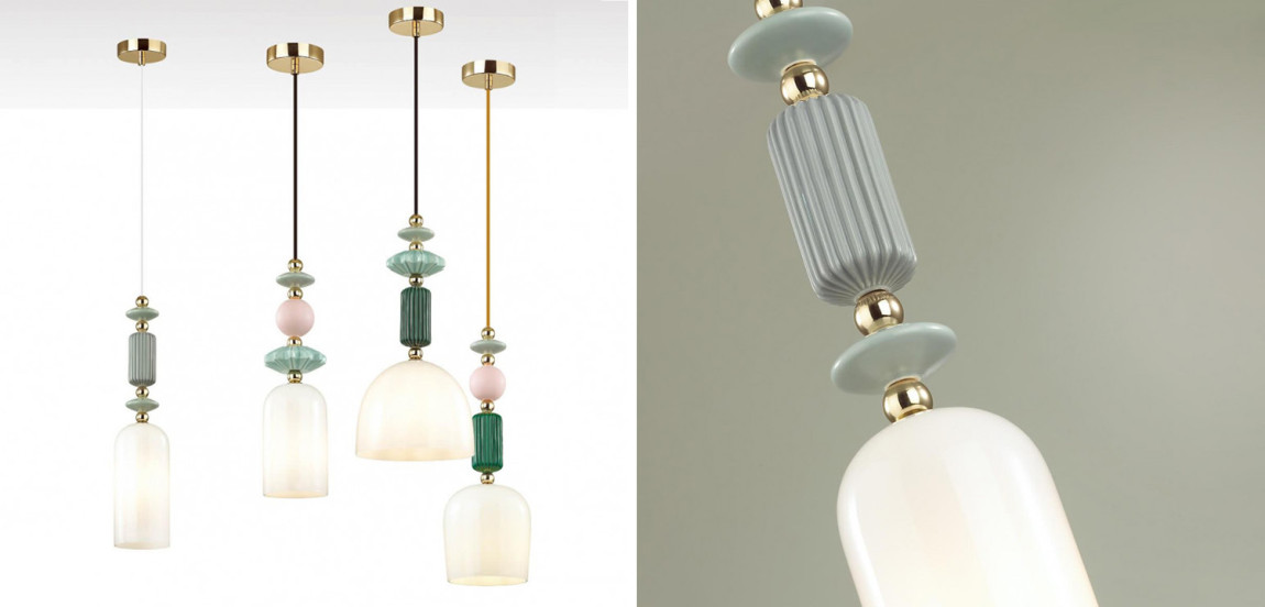 Подвесной светильник Iris hanging lamp gray