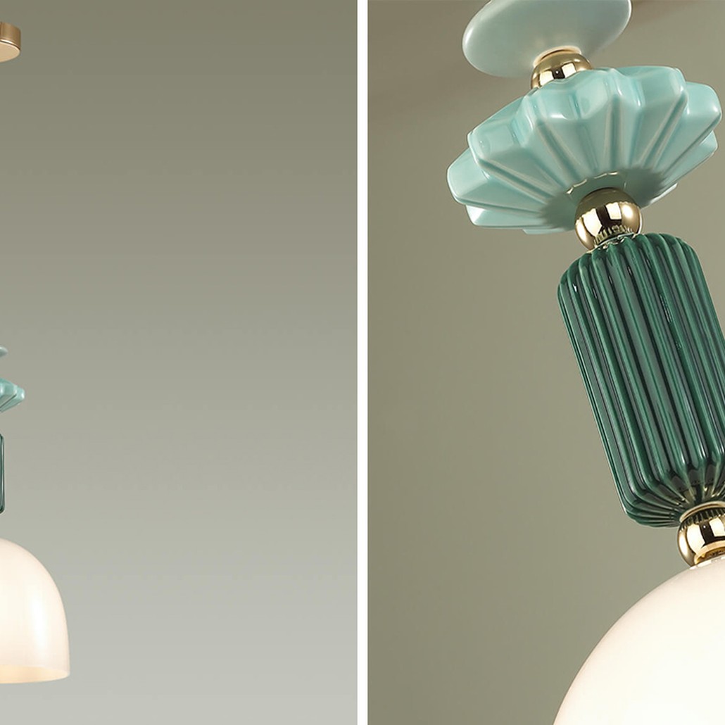 Подвесной светильник Iris hanging lamp green